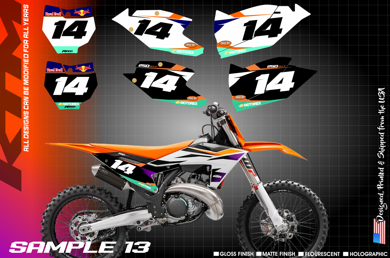 KTM SX XC 125 150 200 250 300 350 450 525 Number Kit
