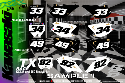 Kawasaki KX125 KX250 Number Kit