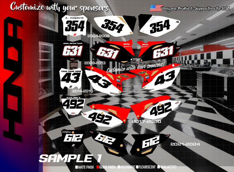 Honda CRF250 CRF450 Number Kit