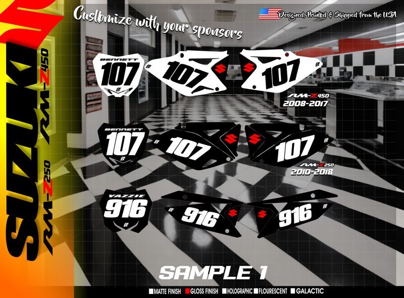 Suzuki RMZ250 RMZ450 Number Kit