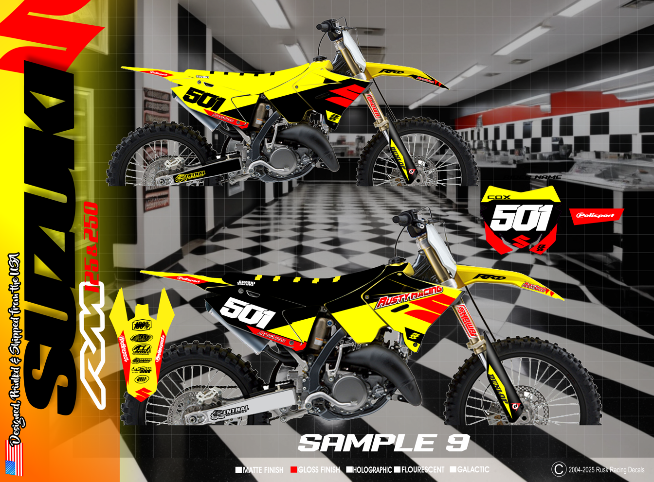 KIT DEPART SCAR ROUGE SUZUKI RMZ 250 2007-2025