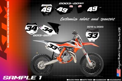 KTM SX85 SXS85 SX105 Number Kit