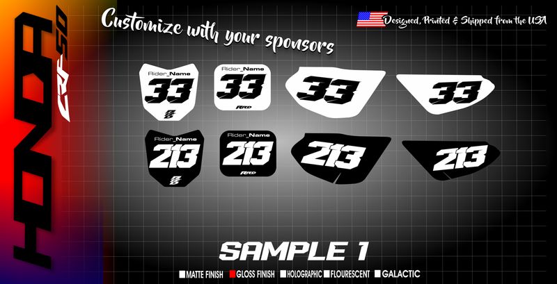 Honda XR50 CRF50 Number Kit