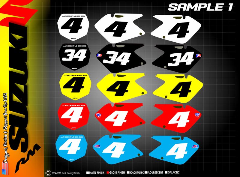 Suzuki RM125 RM250 Number Kit