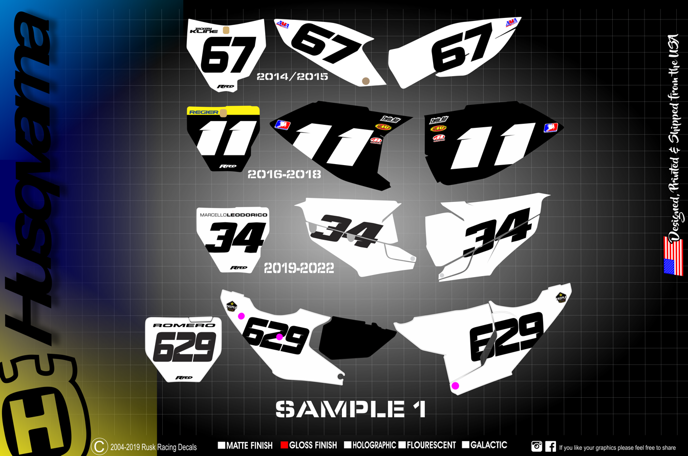 Husqvarna TC TE TX FC FE FX 125 250  300 350 450 Number Kit