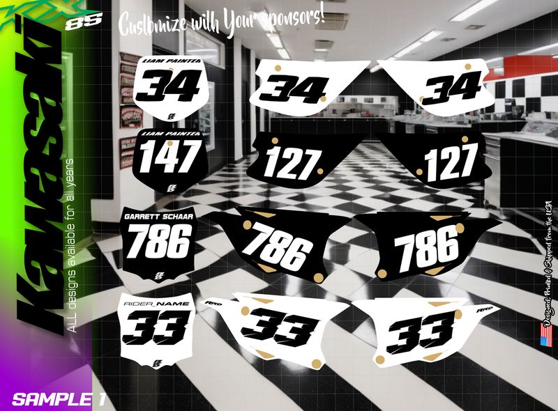 Kawasaki KX85 Number Kit
