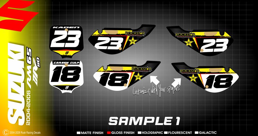 Suzuki RM65 Number Kit, Sample Number: 1