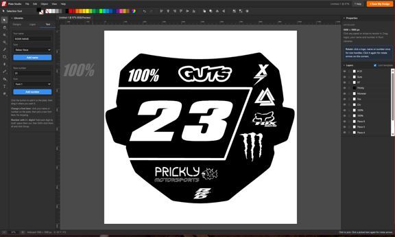 BMX Decals Plate Studio