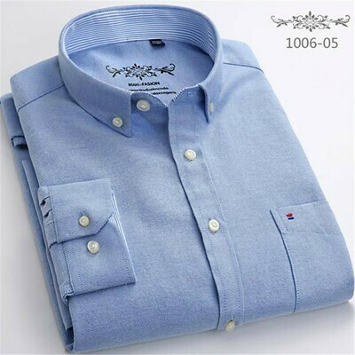 2018 New Spring Autumn Oxford Mens shirts long sleeve Cotton