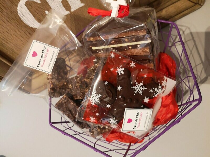 NOEL PANIER GARNI - 400g de chocolat NOEL PANIER GARNI - 400g de chocolat