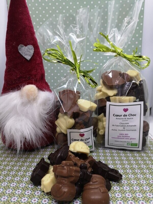 NOEL SACHET DE FRITURES MIXTE LAIT NOIR ET BLANC - 300g NOEL SACHET DE FRITURES MIXTE LAIT NOIR ET BLANC - 300g