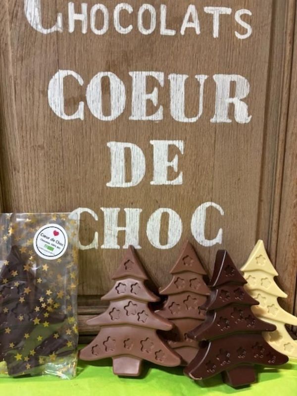 NOEL Sapin de Noël au chocolat blanc - 100g NOEL Sapin de Noël au chocolat blanc - 100g