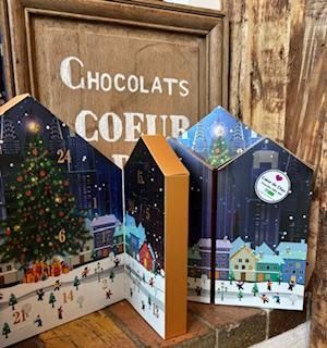 NOEL Calendrier de l’Avent en carton bleu 1 personne NOEL Calendrier de l’Avent en carton bleu 1 personne