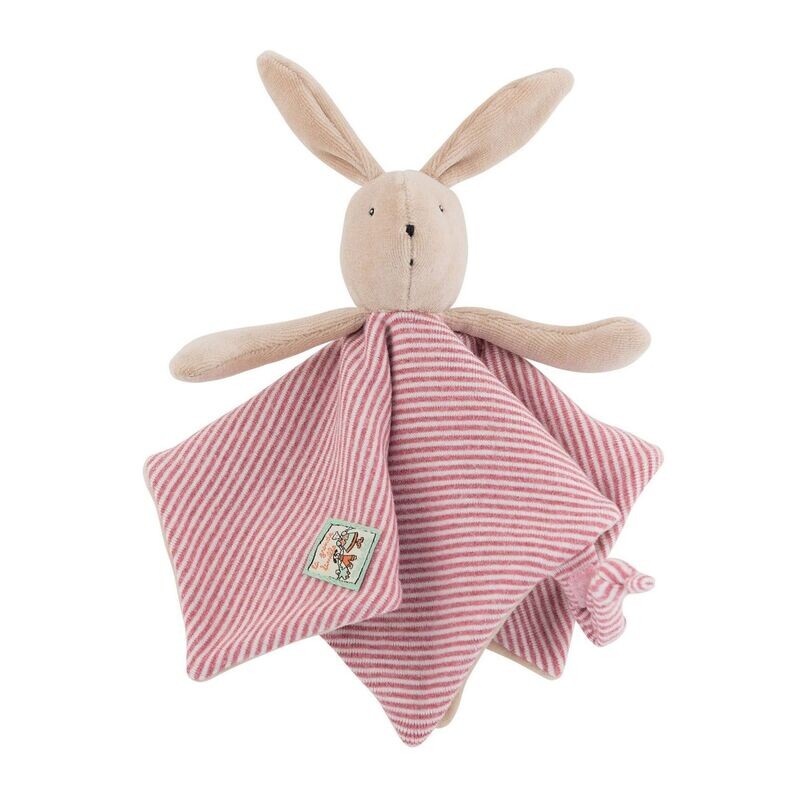 Doudou plat Sylvain le lapin - La Grande Famille - Moulin Roty