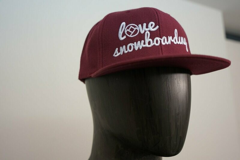 lvesnb Classic Snapback Cap "WRITTEN", bordeaux