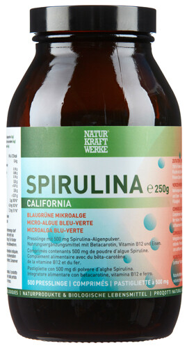 SPIRULINA CALIFORNIA 500 PRESSLINGE À 500 MG