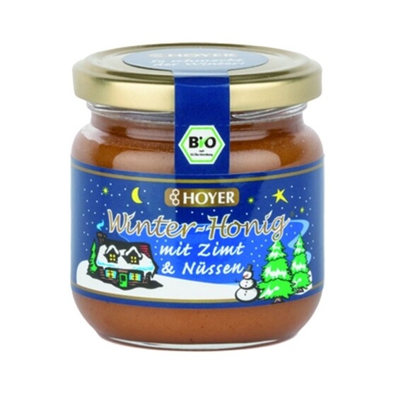 Honig Winterhonig Zimt und Nüsse Glas 250 g