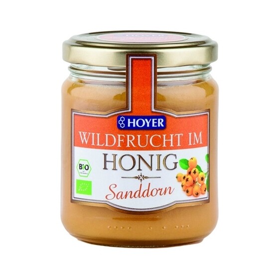 Honig Sanddorn Wildfrucht im Honig Glas 250 g
