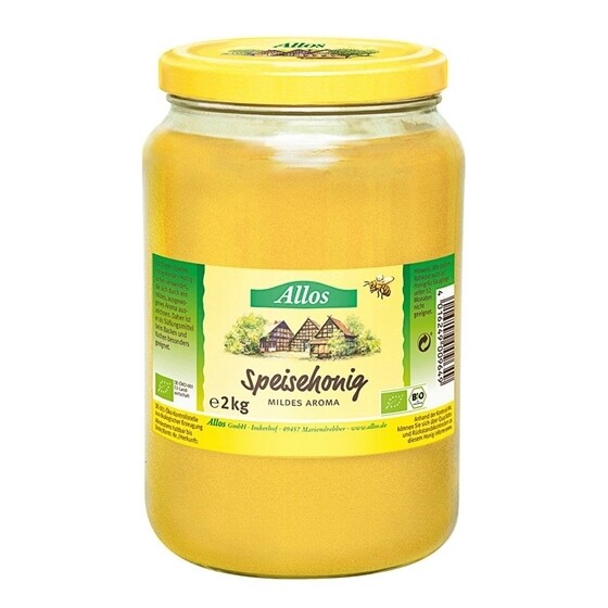 Honig Allos Bio Speisehonig Mildes Aroma Glas