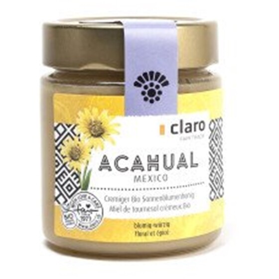 Honig cremig Glas Claro Fair Trade Bio Acahual Mexiko
