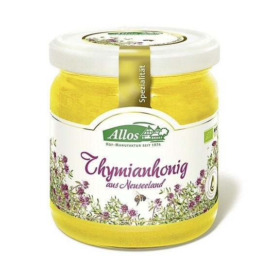 Honig Allos Bio Thymianhonig aus Neuseeland Glas 500 g