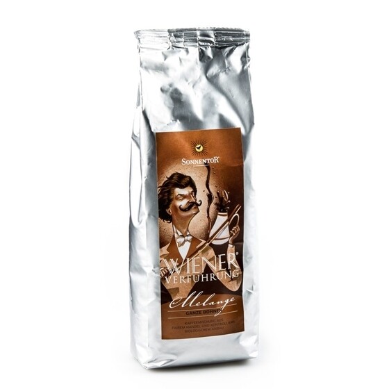 Kaffee Sonnentor Bio Melange Kaffee ganze Bohne Wiener Verführung Beutel 500 g