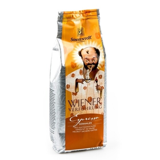 Kaffee Sonnentor Bio Espresso Kaffee gemahlen Wiener Verführung Beutel 500 g