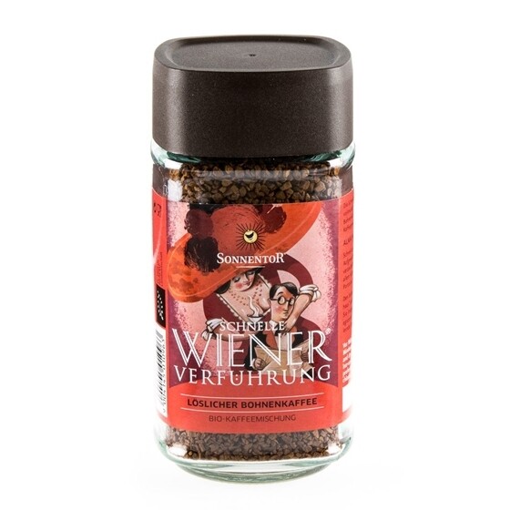 Kaffee Sonnentor Bio Schnelle Wiener Verführung löslicher Bohnenkaffee Dose 100 g
