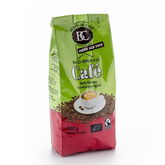 Kaffee Bertschi Bio Bravo Kaffee Bohnen Beutel 500 g