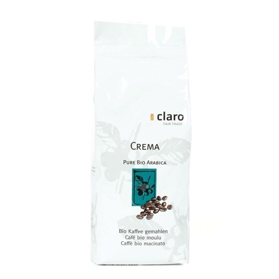 Kaffee Claro Fair Trade Bio Kaffee Crema gemahlen Beutel 4x 250 g