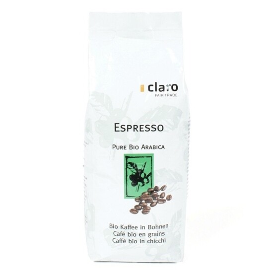 Kaffee Claro Fair Trade Bio Kaffee Espresso Bohnen Beutel 500 g