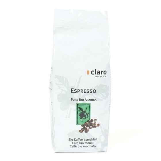 Kaffee Claro Fair Trade Bio Kaffee Espresso gemahlen Beutel 250 g