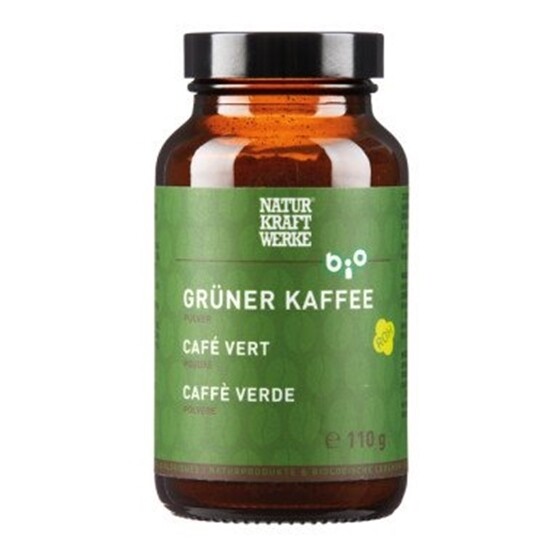 Kaffee Bio Grüner Kaffee Pulver NaturKraftWerke Glas 110 g