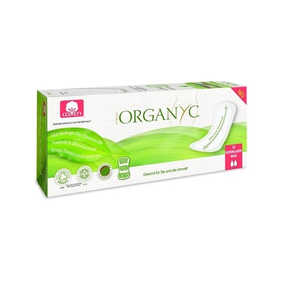 Slipeinlagen Organyc  maxi extra lang Pack 20 Stück