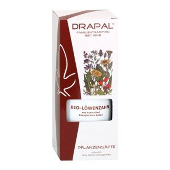 Löwenzahn Drapal Bio Pflanzensaft  Flasche 200 ml/Glas Einweg