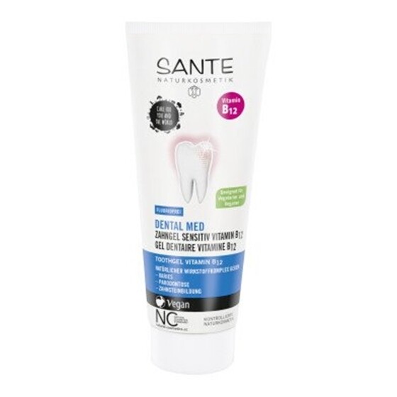 Zahngel Ohne Fluorid mit Vitamin B12 Sante  Tube 75 ml