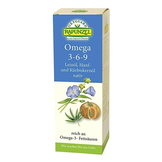 Rapunzel Bio Leinöl Omega 3-6-9 OXYGUARD Flasche 250 ml/Glas Einweg
