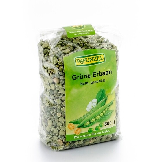 Rapunzel Bio Erbsen grün halb und geschält Beutel 500 g