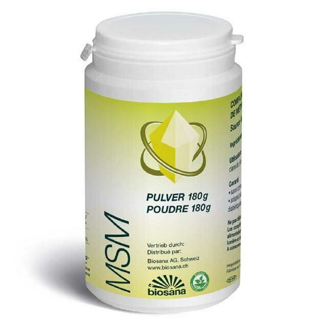 MSM Organische Schwefelverbindung Pulver 180g Biosana