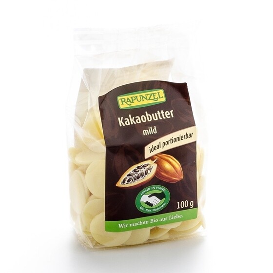 Kakaobutter Chips mild bio HIH Rapunzel Bio  Beutel 100 g