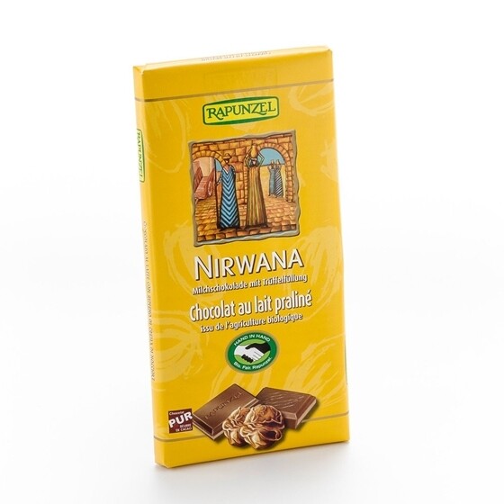 Rapunzel Bio Milchschokolade Nirwana mit Trüffelfüllung Tafel 12 x 100 g