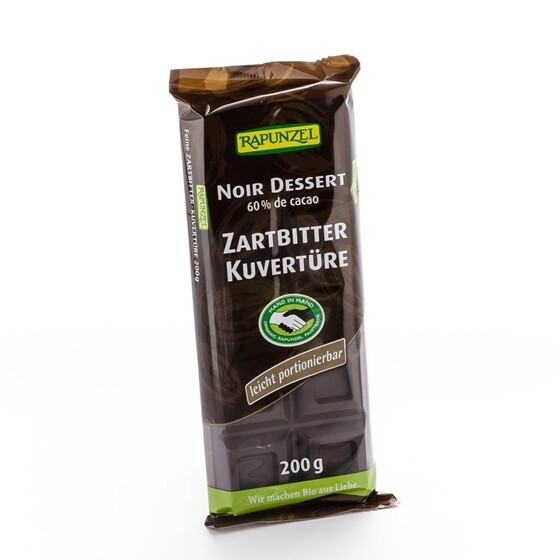 Kuvertüre Zartbitter bio Rapunzel Bio Tafel 200 g