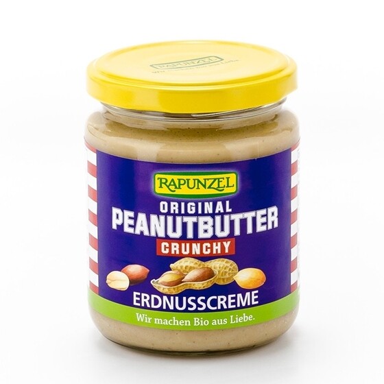 Peanutbutter Original Crunchy Rapunzel Bio  Glas 250 g