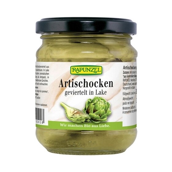 Artischocken herzen geviertelt in Lake Glas 200 g Rapunzel Bio