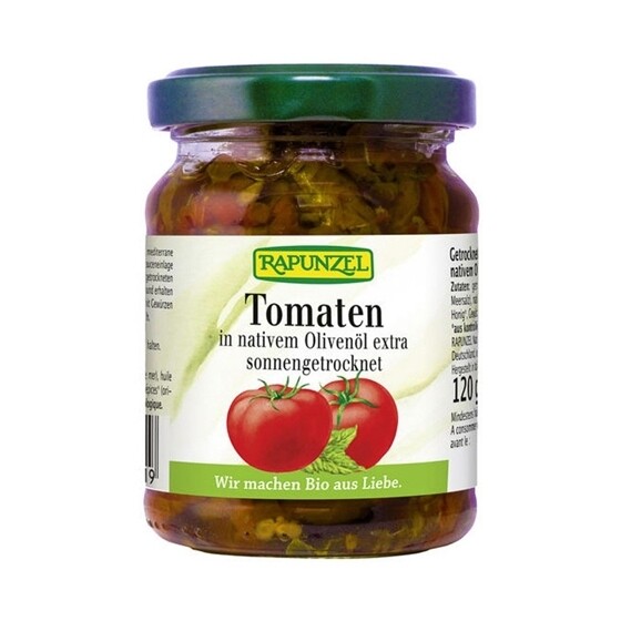 Tomaten getrocknet in Olivenöl Glas 120 g Rapunzel Bio