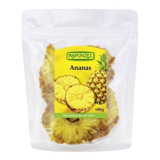 Ananas Ringe getrocknet Beutel Rapunzel Bio  2 x 100 g