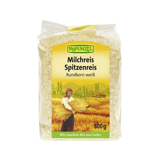 Milchreis Spitzenreis Rundkorn weiss Rapunzel Bio 500 g