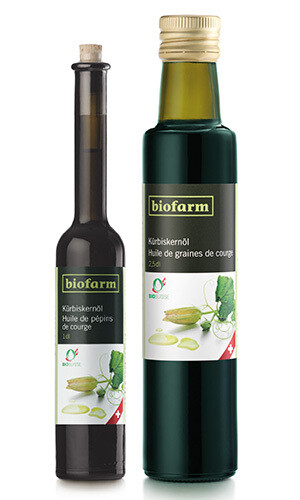 Kürbis Kernöl geröstet Biofarm Bio 250 ml.