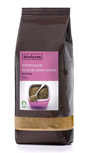 Zucker Vollrohr Jacutinga Biofarm Bio 3 x 750 g