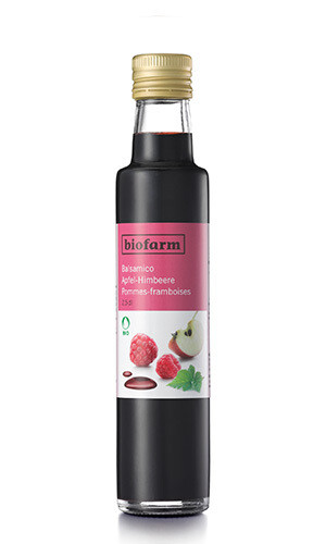 Balsamico Apfel-Himbeere Biofarm Bio 3x 250 ml.